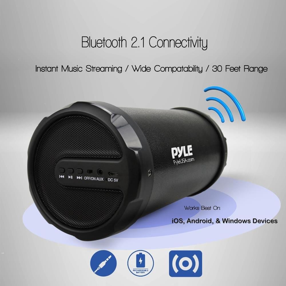Pyle Portable Speaker, Boombox, Bluetooth Speakers, Rechargeable Battery, Surround Sound, Digital Sound Amplifier, 3.5mm Aux …