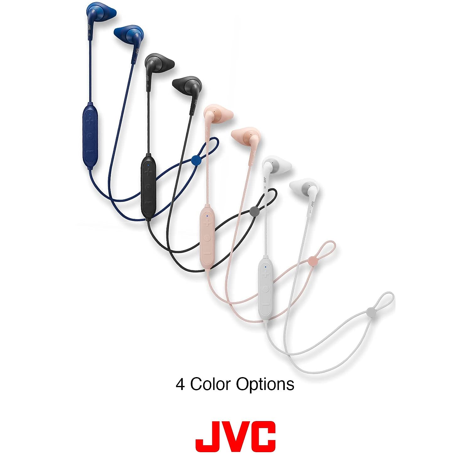 JVC Kenwood JVC HA-EN15WB Gumy Sport Wireless Earbuds - In Ear Bluetooth Sports Headphones with Secure & Comfortable Soft Nozzle Fit Earp…