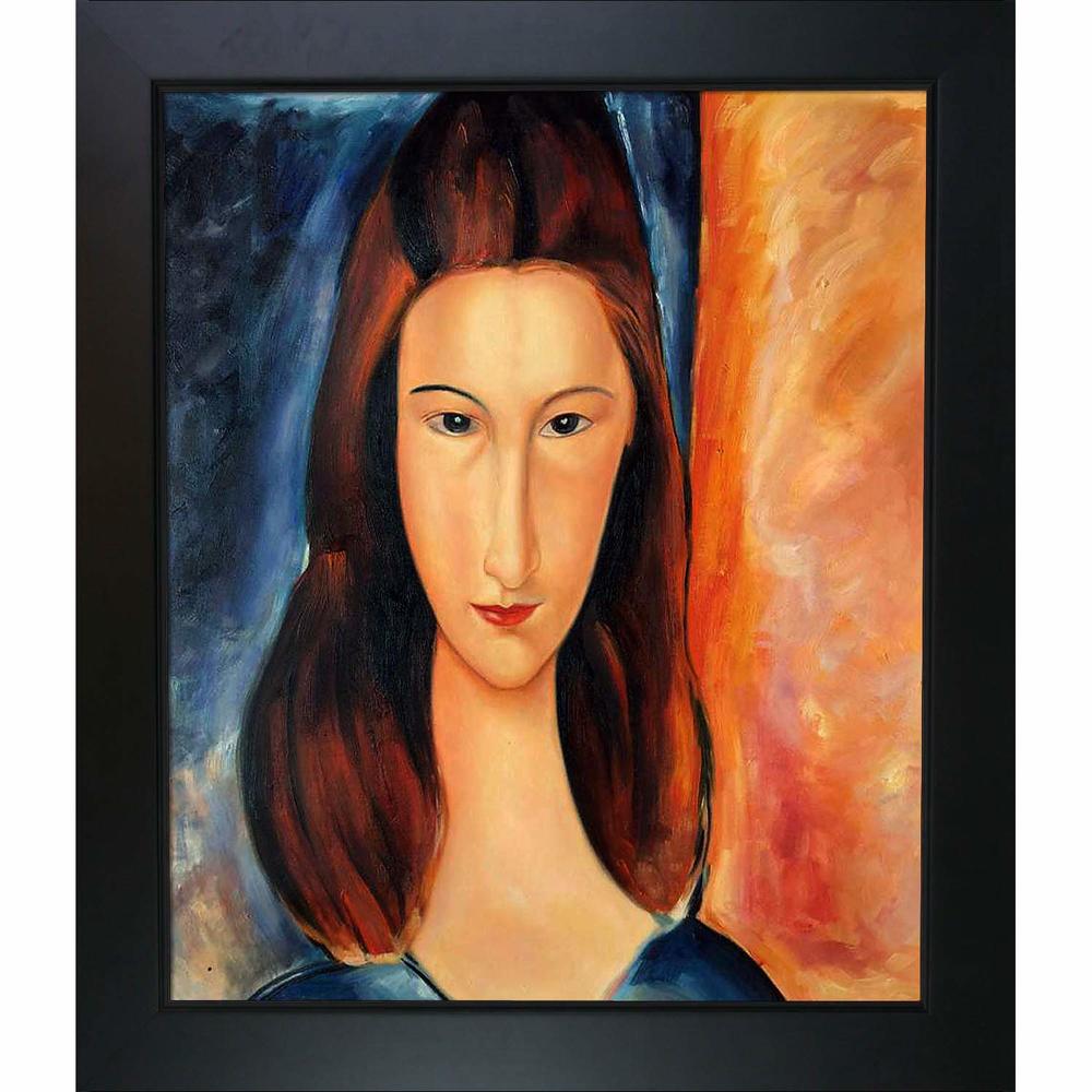 Overstock Art overstockArt Md1725-Fr-137B20X24 Modigliani Portrait of Jeanne Hebuterne with New Age Wood Frame, Black Finish