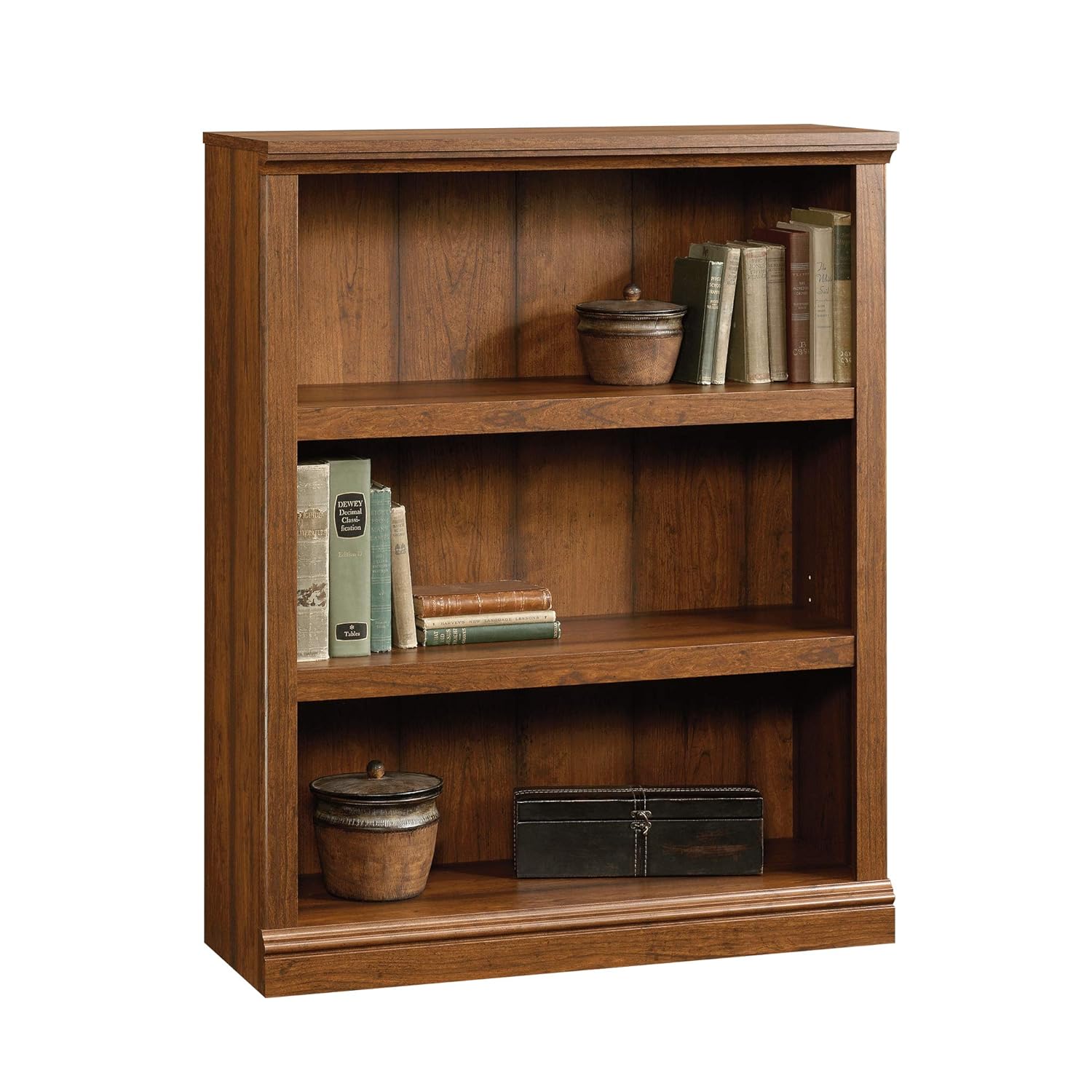 Sauder Select Collection 3-Shelf Bookcase, Washington Cherry finish