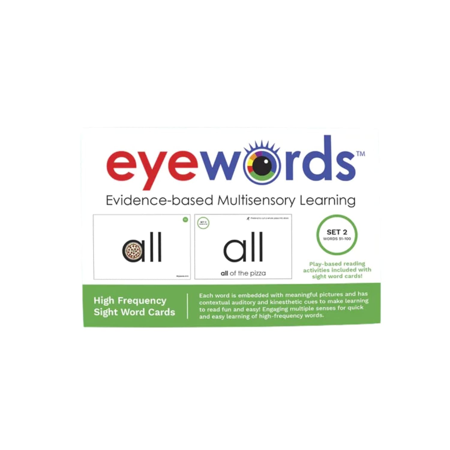 thinkstar Multisensory Sight Word Cards, Set #2, Words 51-100