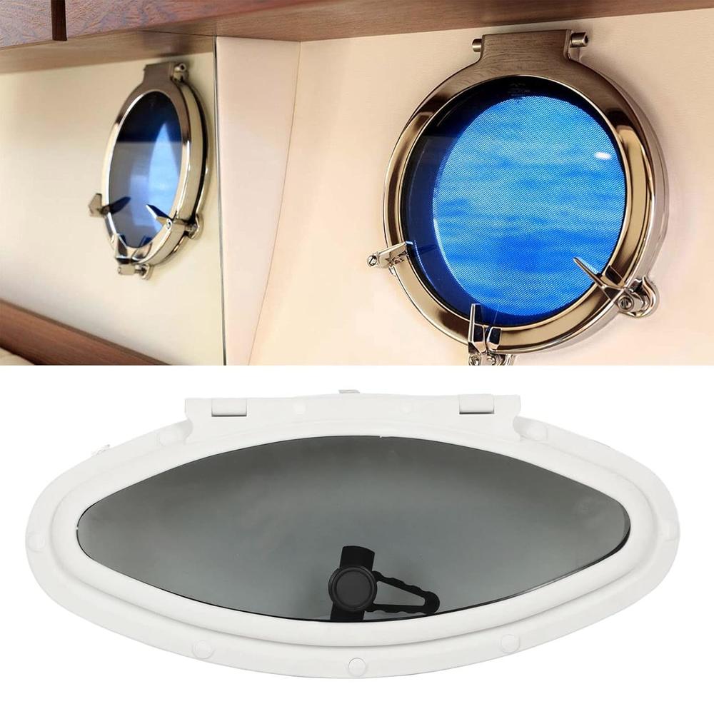 thinkstar Boat Portlight Window, Stainless Steel Anti Aging Oval ...