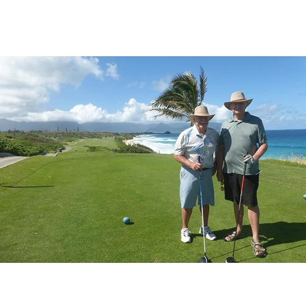 thinkstar Mesh Sun Hat For Men Golf Soaker Hats Summer Beach Safari Wide Brim Fishing Cap Outdoor(Natural,Xlarge)