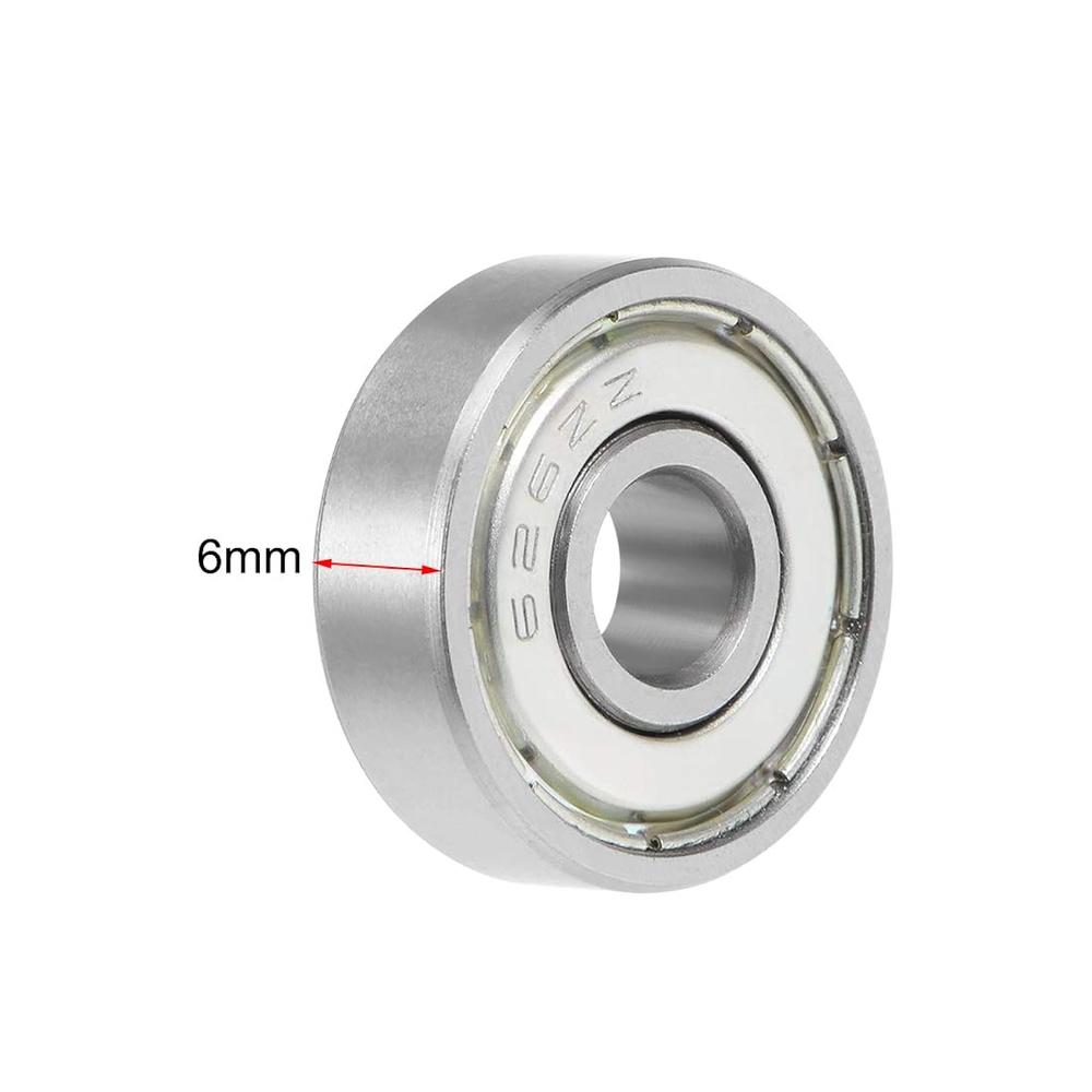 uxcell 626ZZ Deep Groove Ball Bearing 6x19x6mm Double Shielded Chrome Steel Bearings 5-Pack