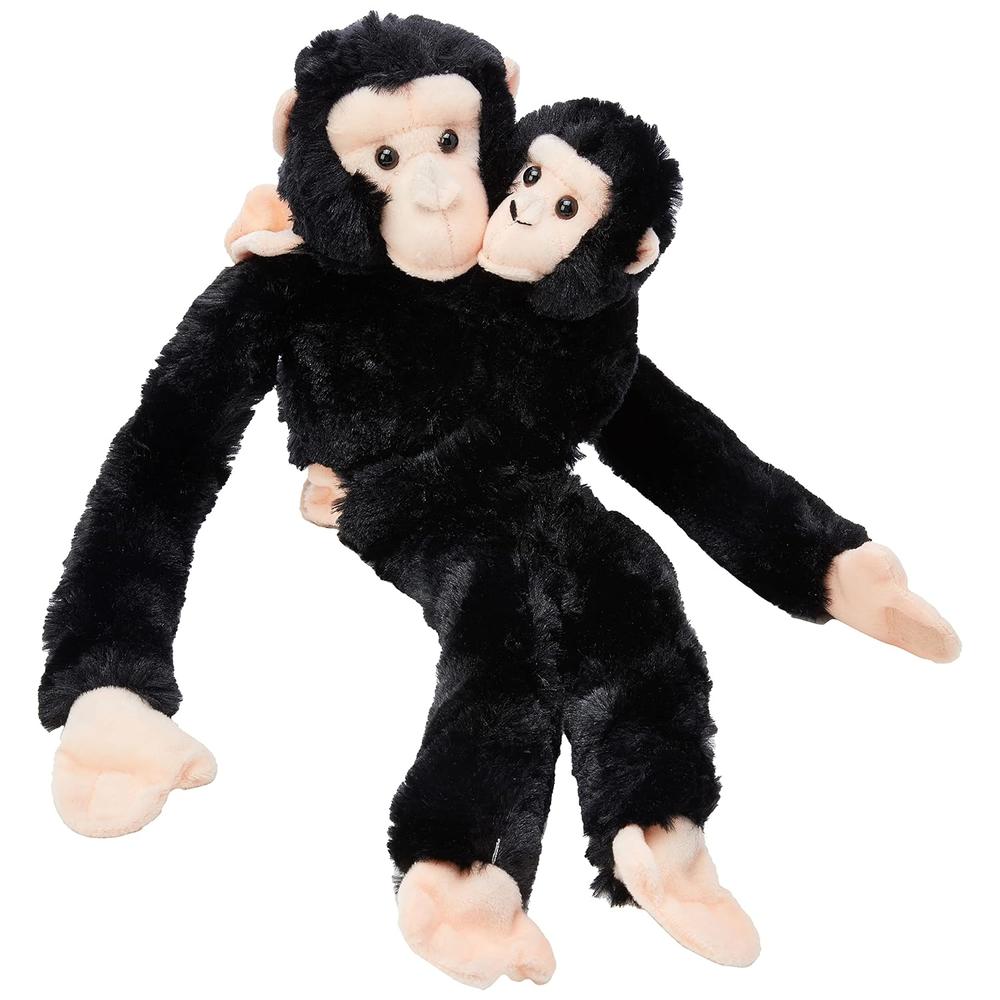 Wild Republic Chimpanzee w/baby plush, Monkey Stuffed Animal, Plush Toy, Gifts for Kids, Hanging 20 Inches