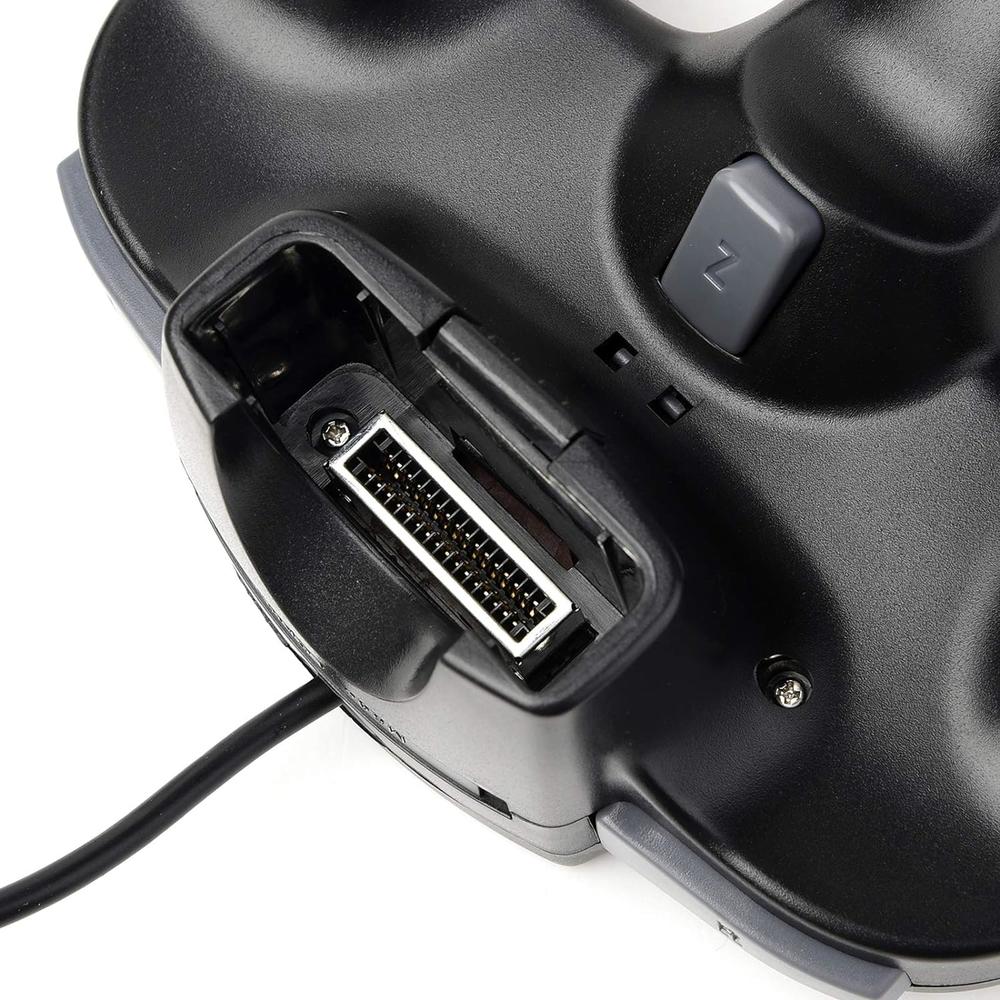 thinkstar 2 Pack Classic N64 Controllers (Black) Bundle With 2 Pack 6Ft N64 Controller Extension Cable