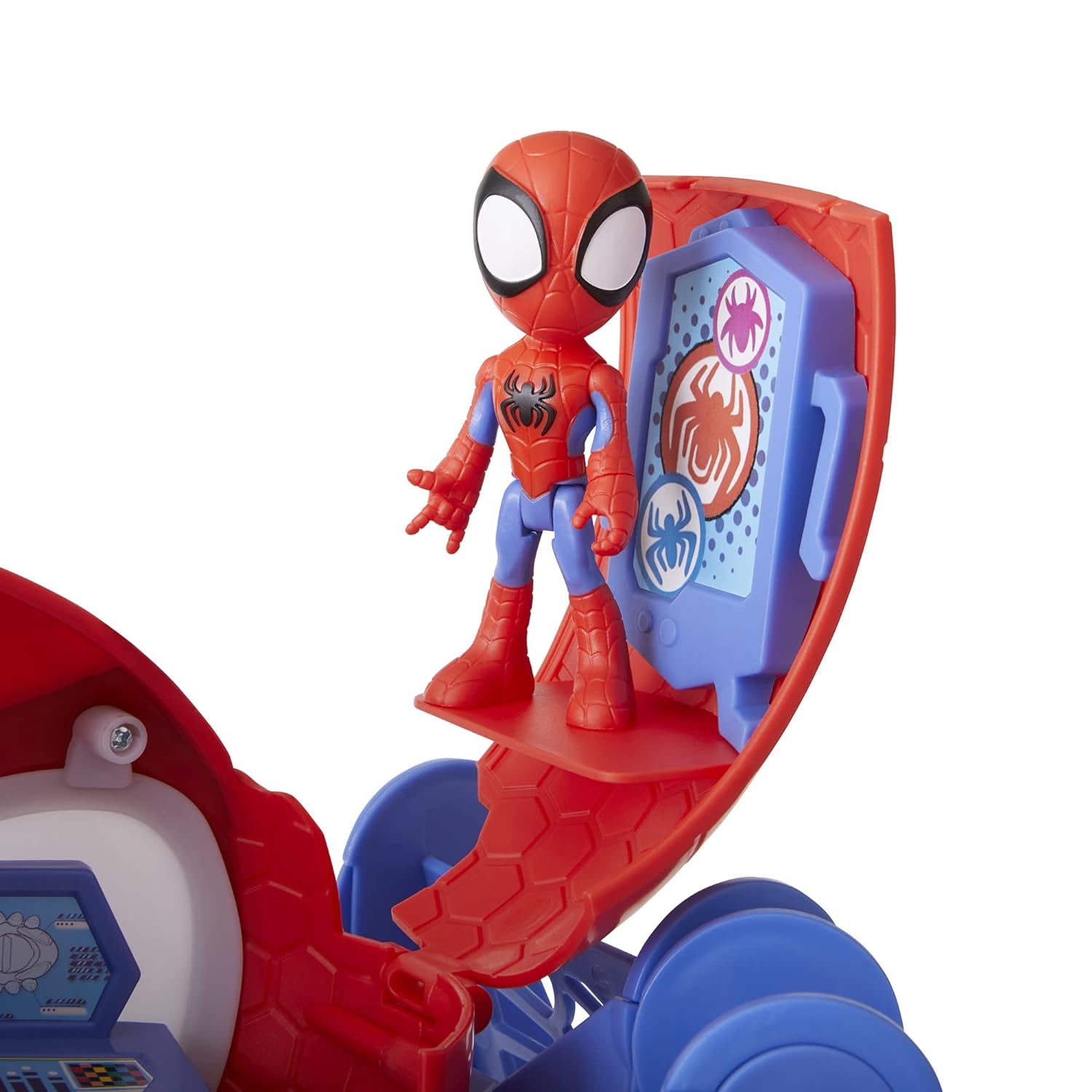 Hasbro Spidey and His Amazing Friends Marvel Web-Quarters Playset with Lights and Sounds, Includes Spidey Action Figure and Toy Ca…