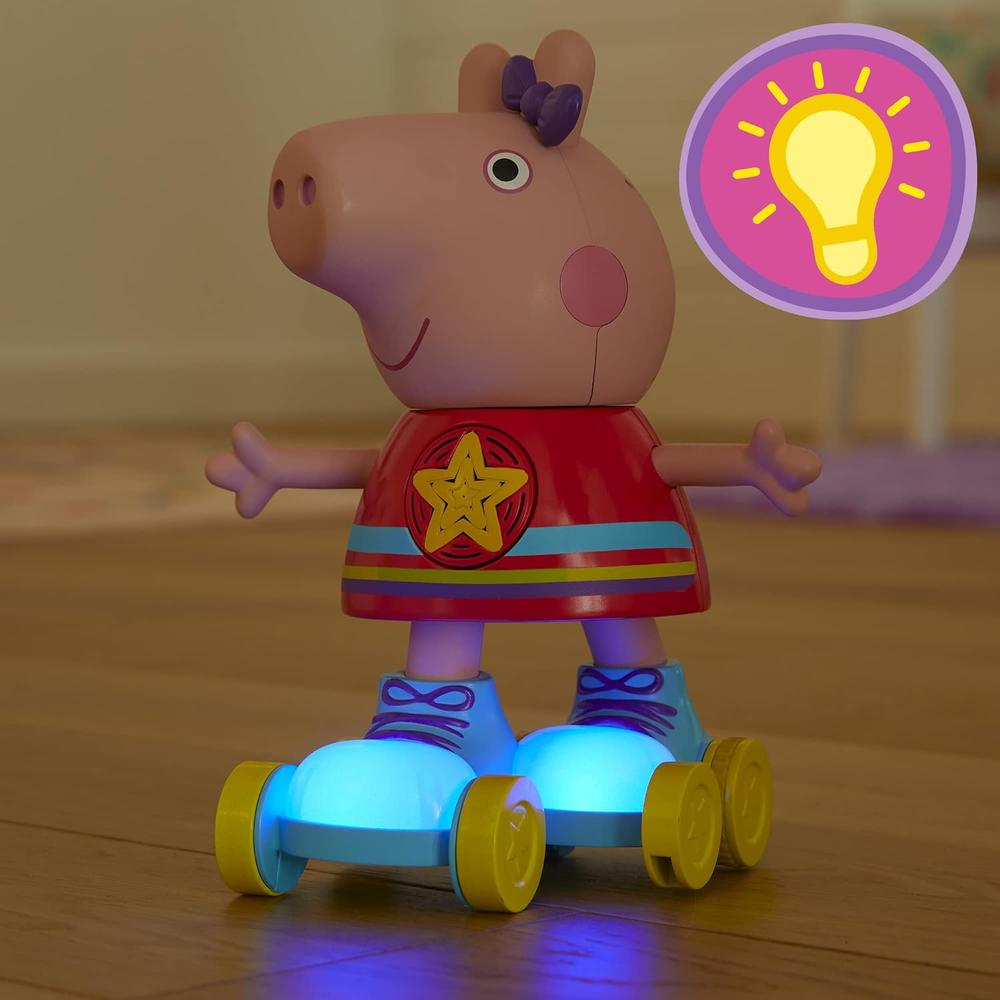 Hasbro Peppa Pig Roller Disco Peppa Roller Skating Doll, Pull-and-Go Action, 11 Inch Figures, Preschool Toys for 3 Year Old Girls …
