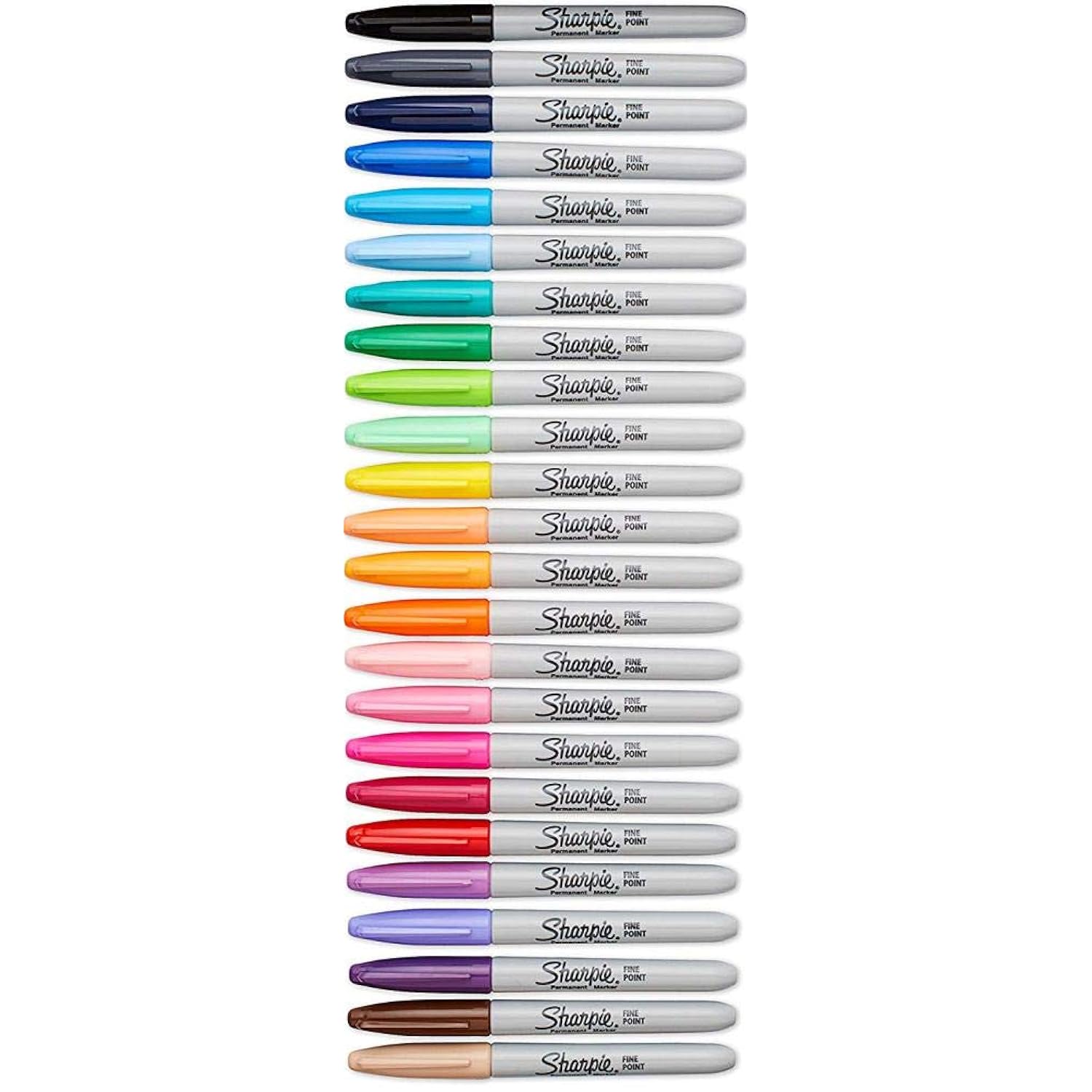 Sharpie 75846 Fine Point Permanent Markers, Assorted Colors; 4 Sets of 24 Markers, Total 96 Markers; Proudly Permanent Ink …
