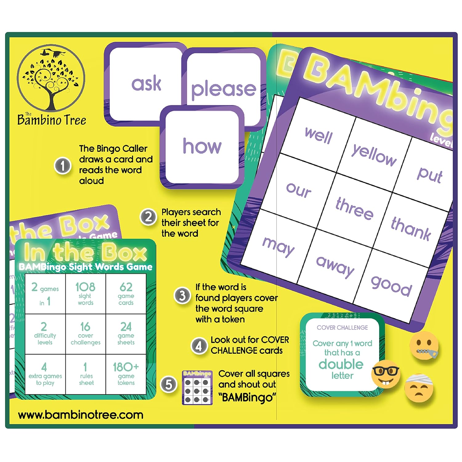 thinkstar Sight Word Bingo Game Level 3 And Level 4 - Learn To Read Vocabulary For 1St Grade 2Nd Grade Kids - Family Fun Learning Dol…