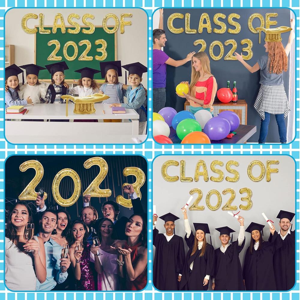 thinkstar 12 Pcs Class Of 2023 Graduation Cap Pool Float 20 Inch ...