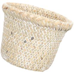 thinkstar Trash Can Straw Woven: Wastebasket Bedroom Trash Can Office Small Garbage Cans Wicker Waste Basket Decorative Countertop Tr…