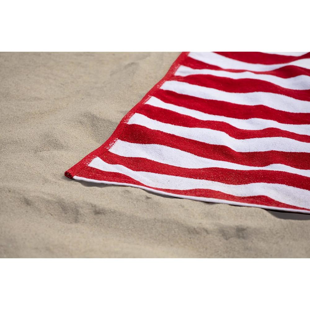 thinkstar 100% Cotton Beach Towel With Beach Bag, 4 Pack Beach Towels For Adults, 36"X72", Cabana Stripe Pool Towels, Beach Towels Ov…