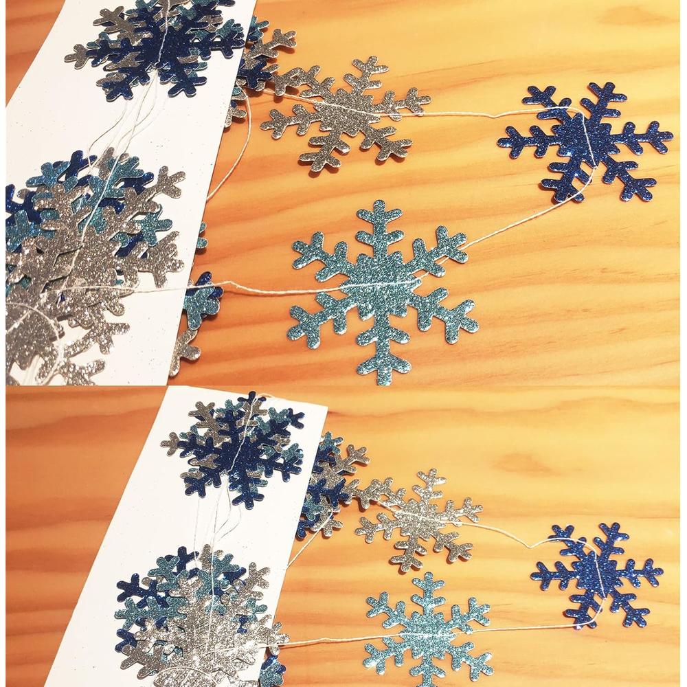 thinkstar Snowflake Hanging Decorations Snowflake Banners Winter Wonderland Decorations Christmas Snowflakes Garlands For Christmas F…