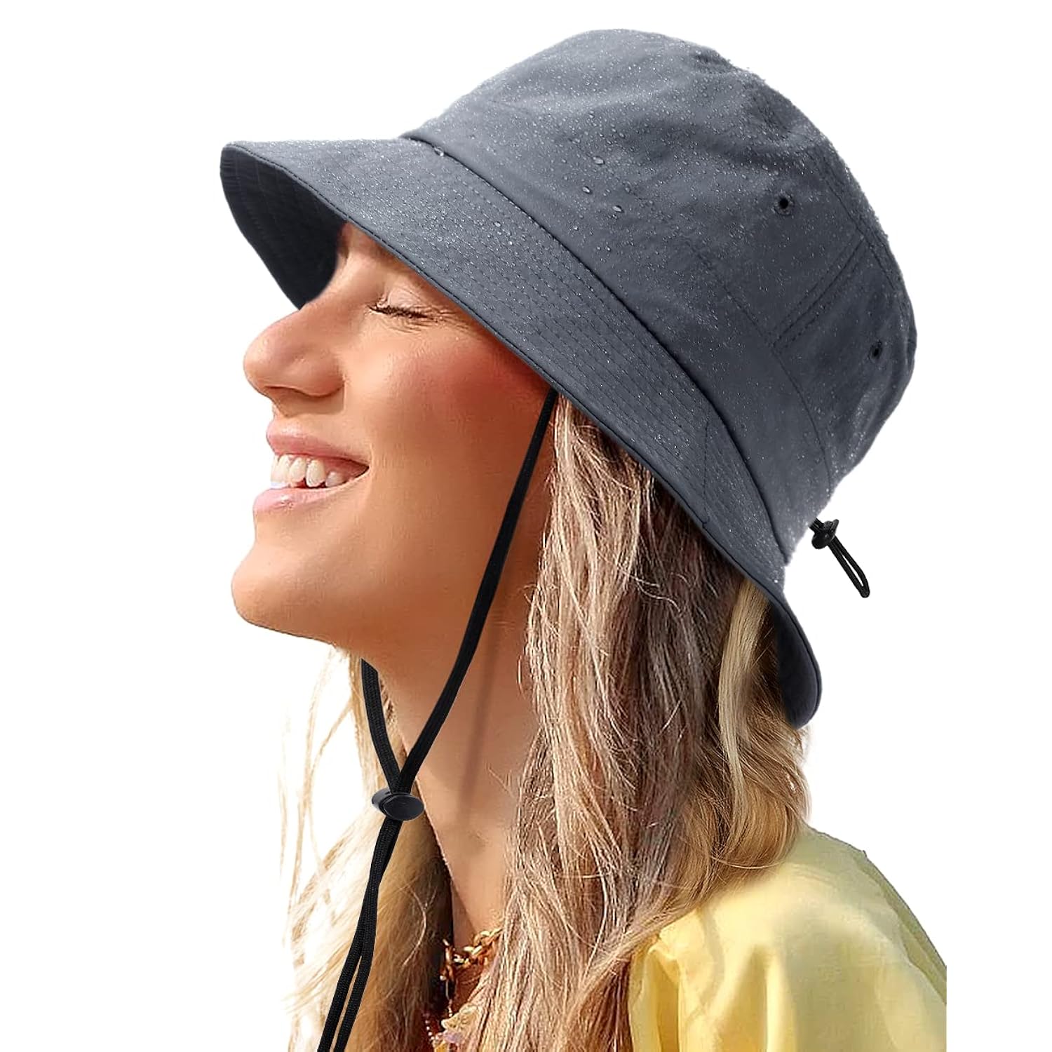 thinkstar Waterproof Bucket Hat For Women Men Rain Hat Upf 50+ Wide Brim Boonie Sun Hat Foldable Summer Floppy Beach Fishing Safari H…