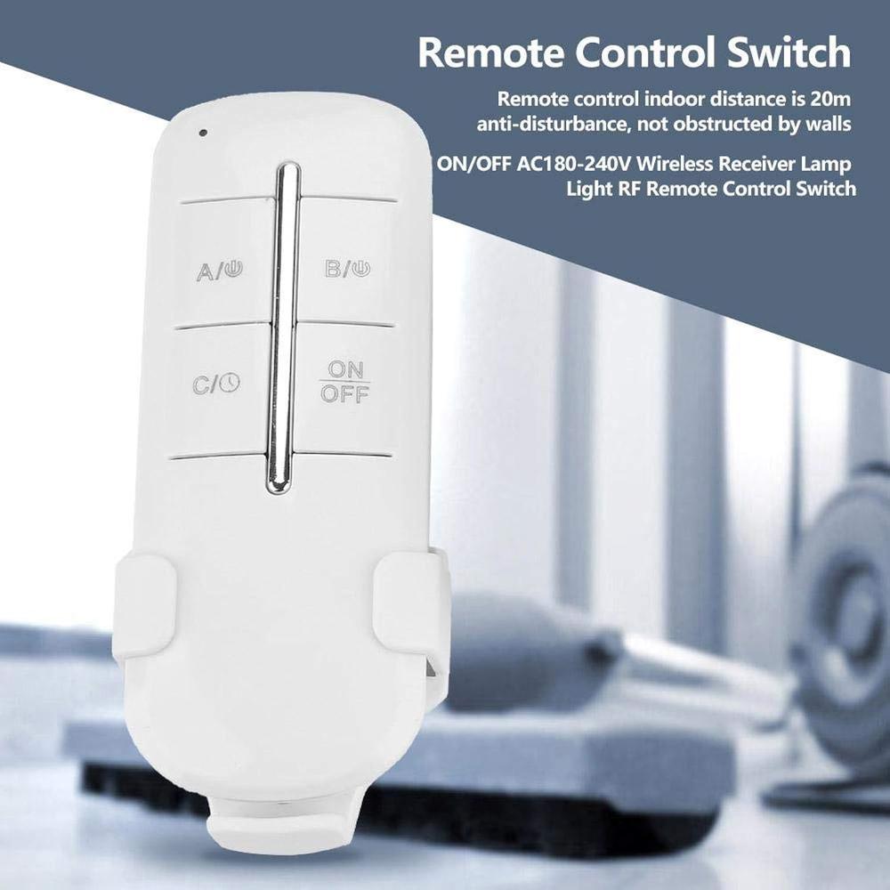 thinkstar Rf Wireless Remote Control Switch, 1/2/3/4 Ways Wireless On/Off Light Lamp Remote Control Switch, Ac180-240V 1000W, Wireles…