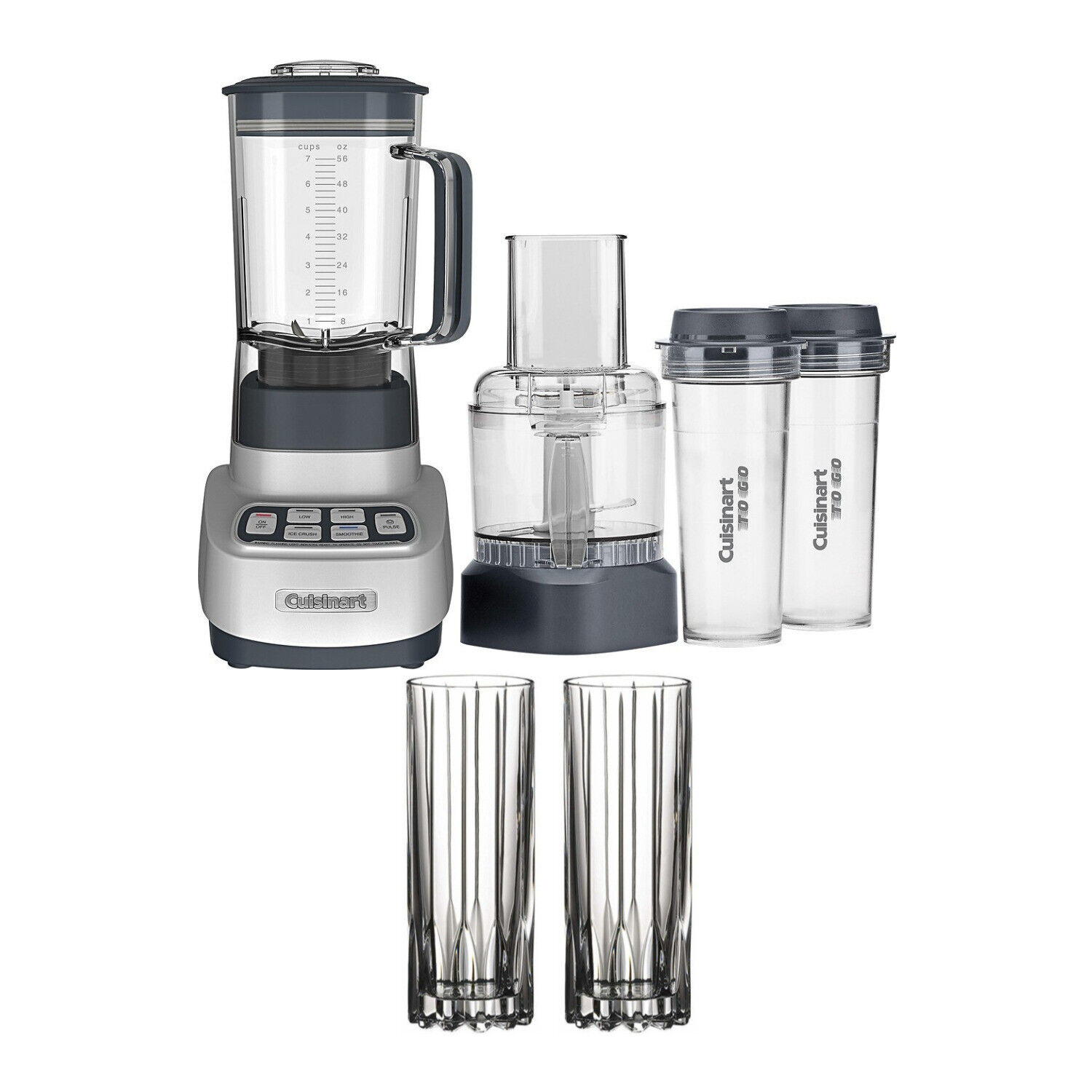 Cuisinart Velocity Ultra Trio 1HP BlenderFood Processor with Cocktail Glasses
