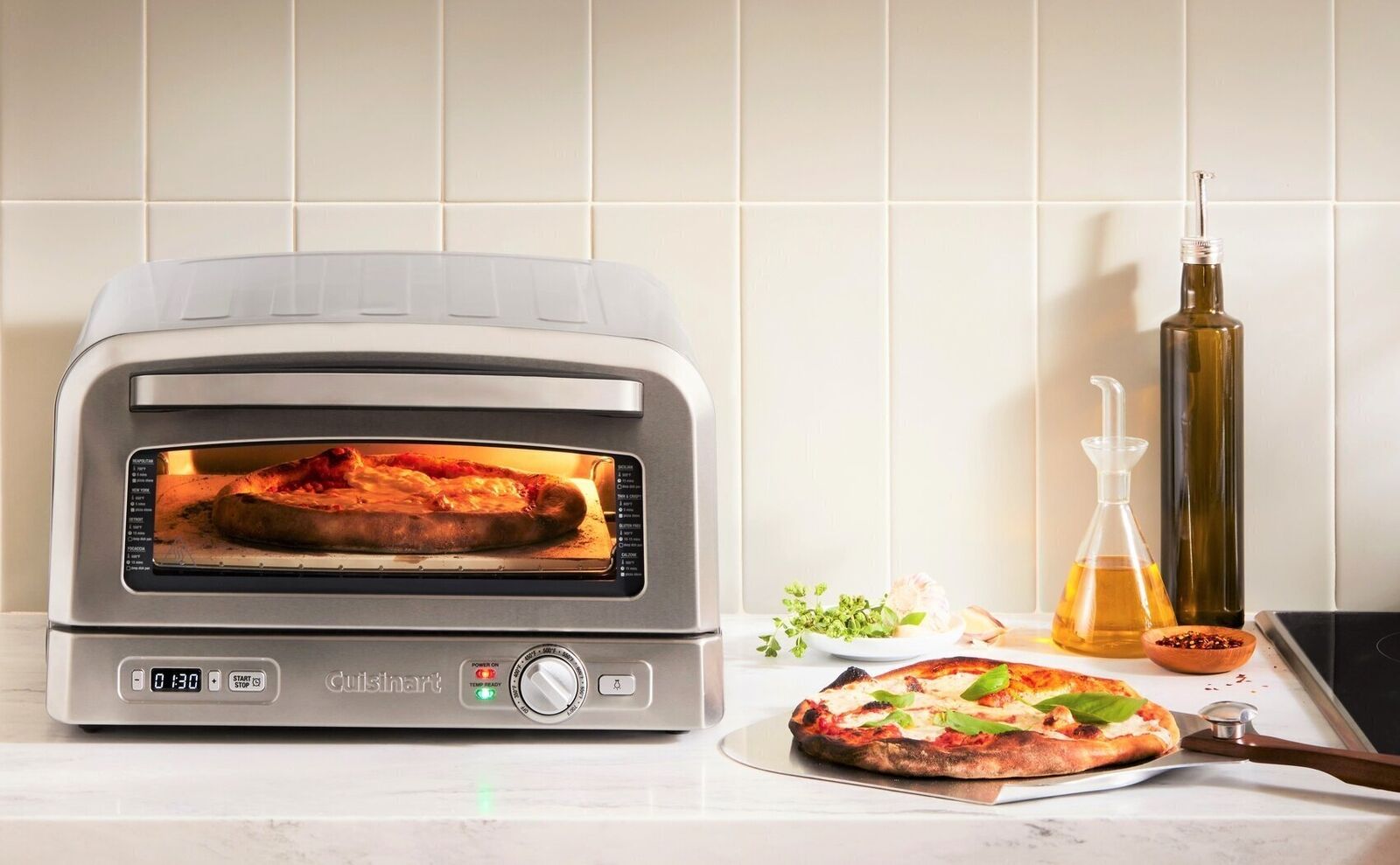 Cuisinart 1800 W Pizza Oven for 12 In Pizzas Stainless Steel