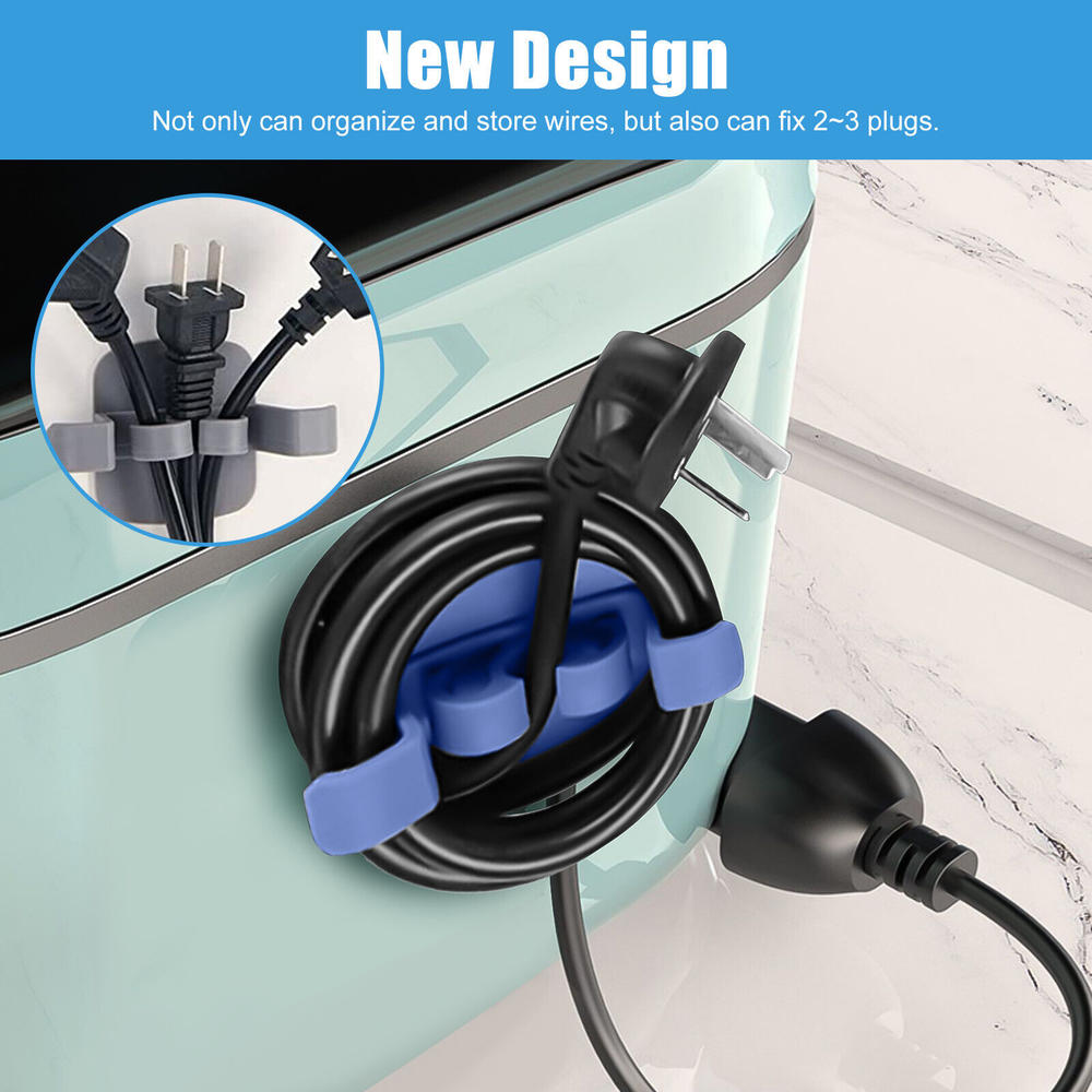 EEEKit 10X Silicone Cord Wrapper Organizer Clip Holder Cables Winder Kitchen Appliances