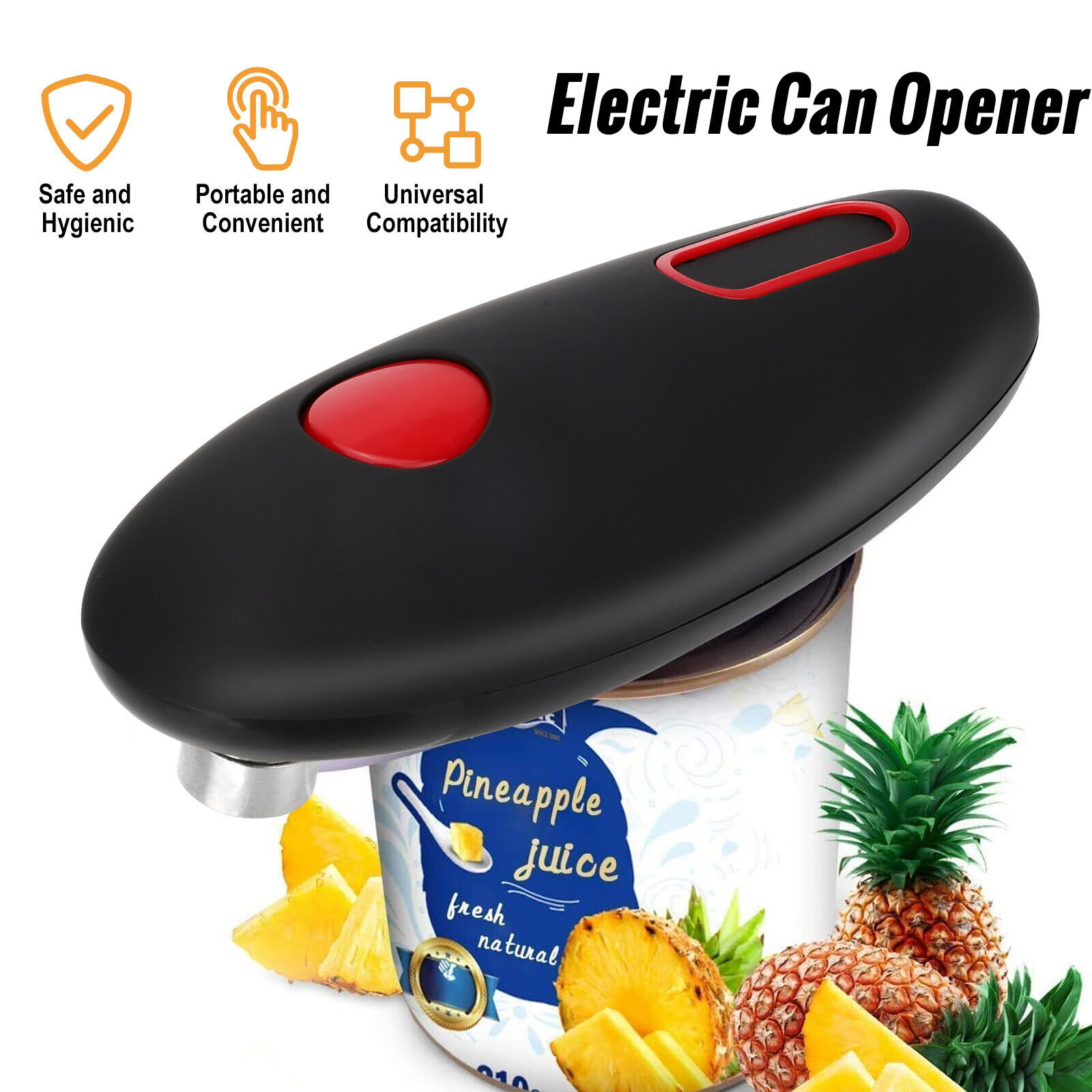 EEEKit Electric Commercial Can Opener Smooth Edge Stainless Steel Hands-Free Automatic
