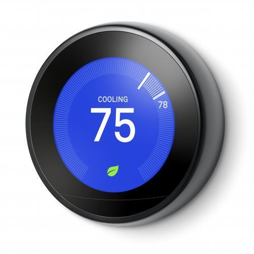 Google Nest Learning Thermostat 3rd Gen Mirror Black - Wireless - Auto-Schedule