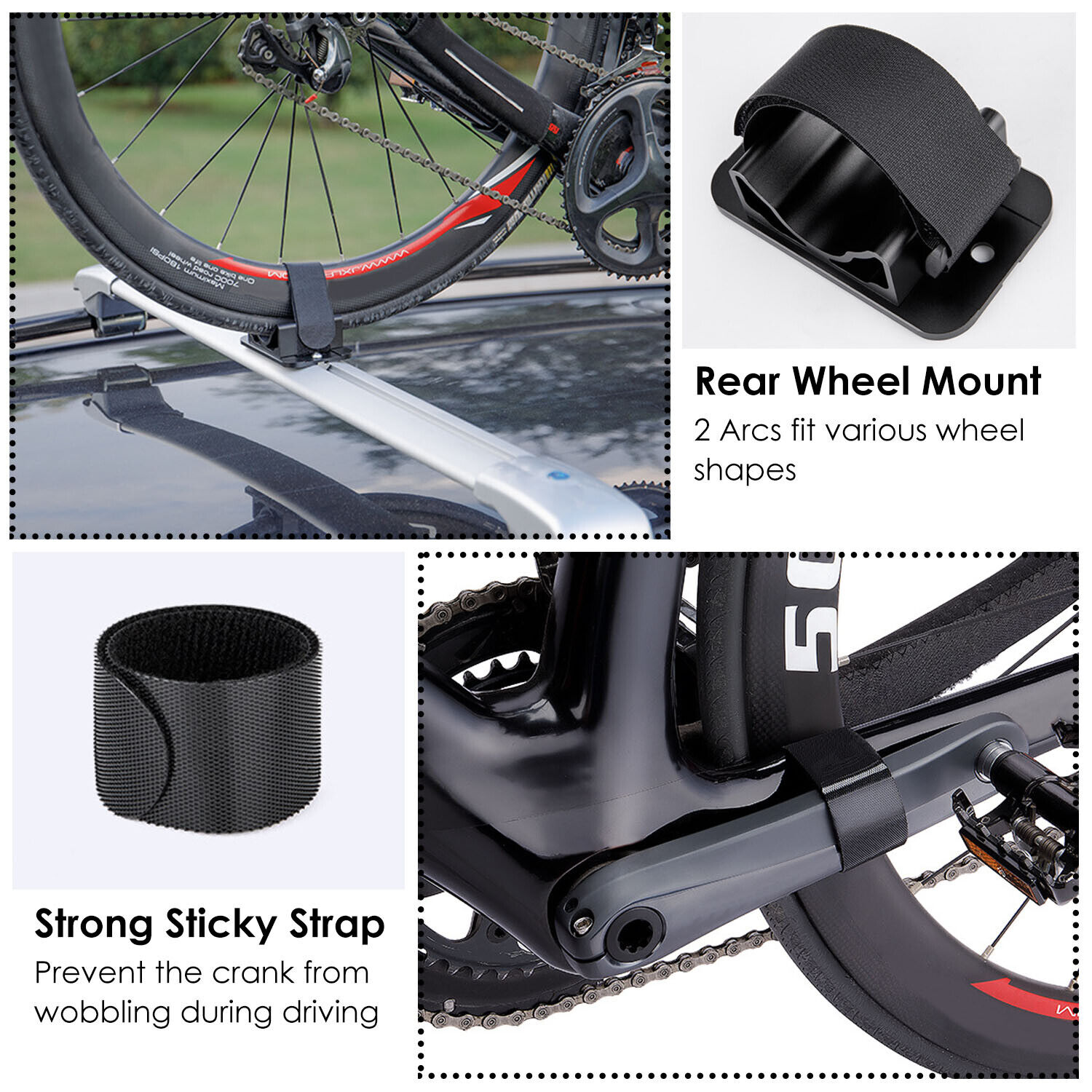 imountek Bike Block Fork Mount Bicycle Mount Carrier Rack for Car Roof Rack Cast-Aluminum