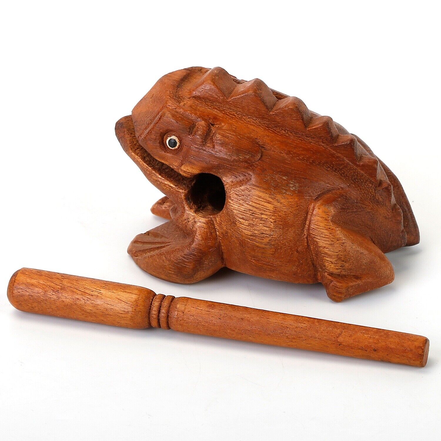 imountek 4 In Wooden Frog Rasp Handcraft Musical Instruments Africa Frog Rasp Super Guiro