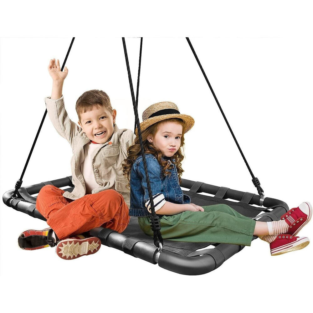Sorbus Outdoor Platform Swing for Kids Mat Swing for Tree, Swing Set, Playground