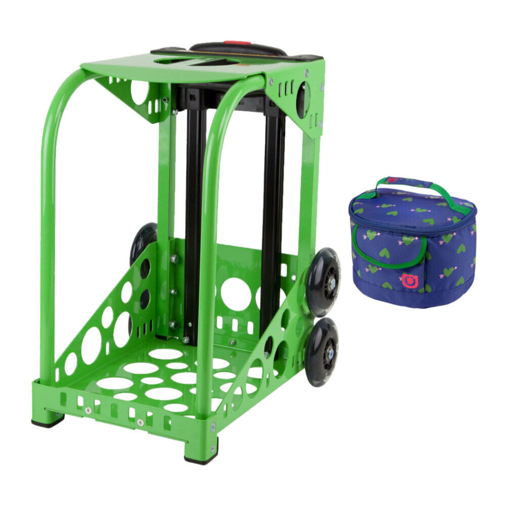 Zuca Green Sport Frame with Built-In Seat Flashing Wheels and Gift Lunchbox