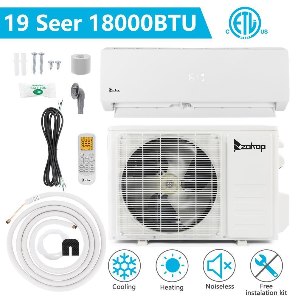 thinkstar 18,000 Btu Mini Split Air Conditioner & Heater Ductless Inverter 19 Seer