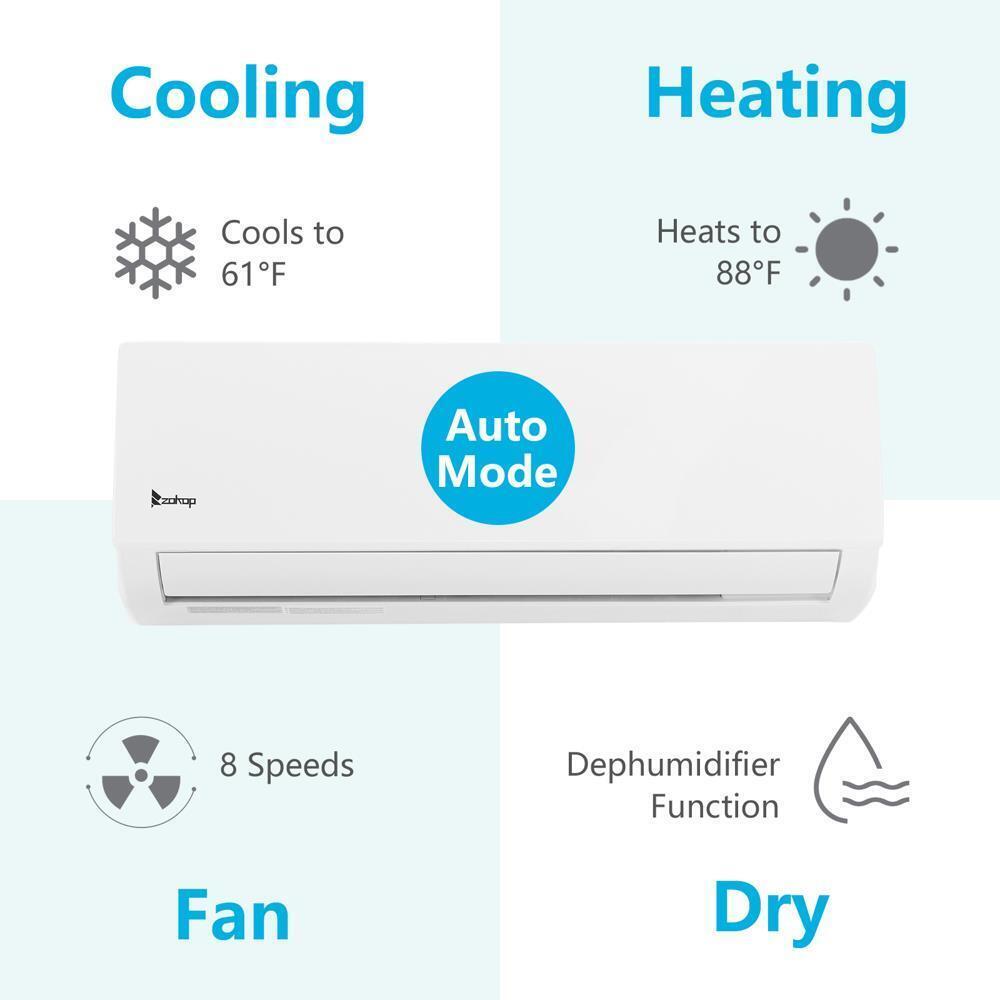 thinkstar 12,000 Btu Air Conditioner Split 19 Seer Inverter Ac Ductless Heat Cooling