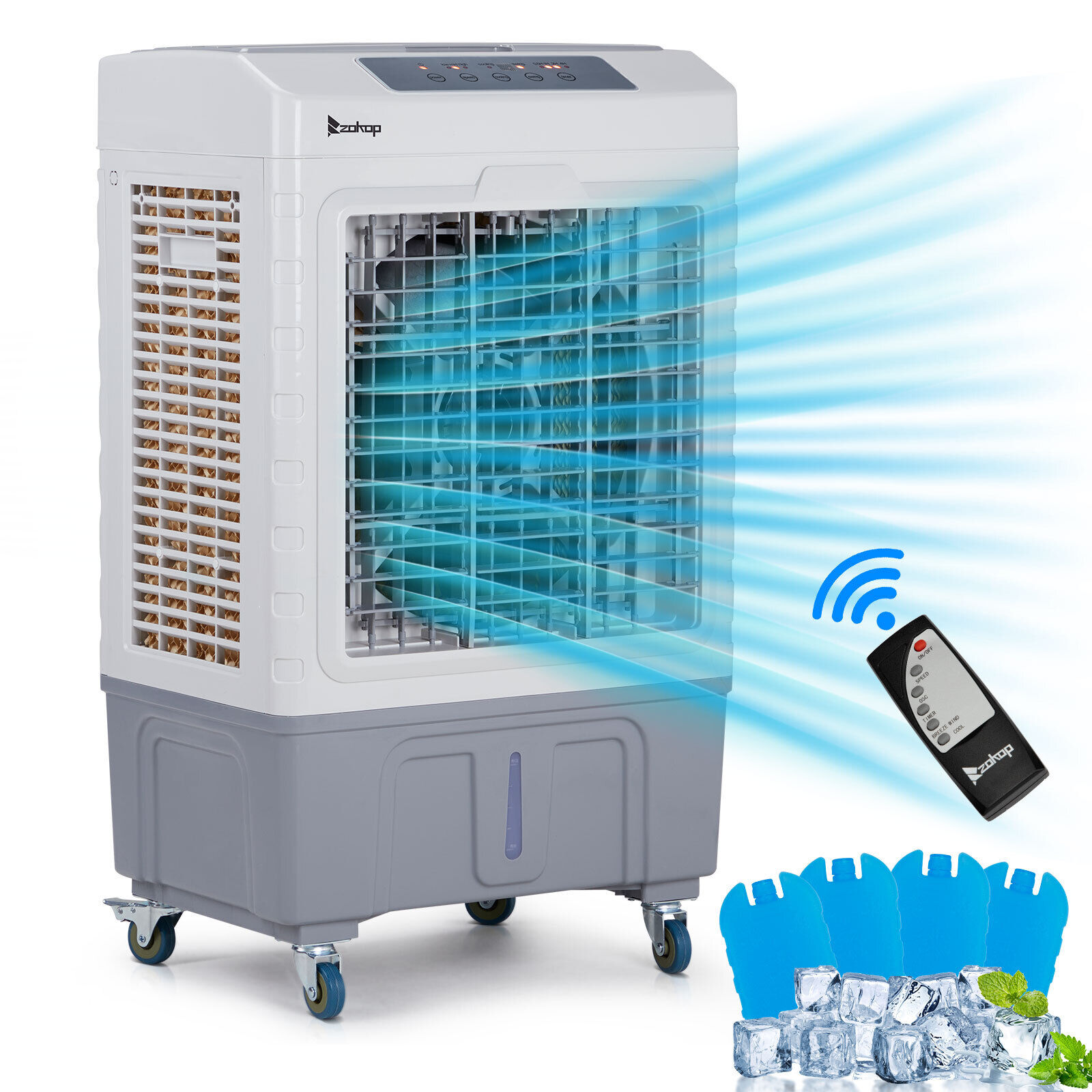 thinkstar Evaporative Cooler Swamp Cooler 3-In-1 2650Cfm 10.57 Gal/40L Air Humidifier