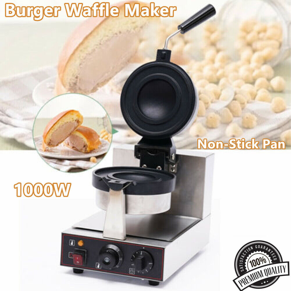 thinkstar Round Burger Waffle Maker Nonstick Hamburger Panini Press Making Machine 1Kw