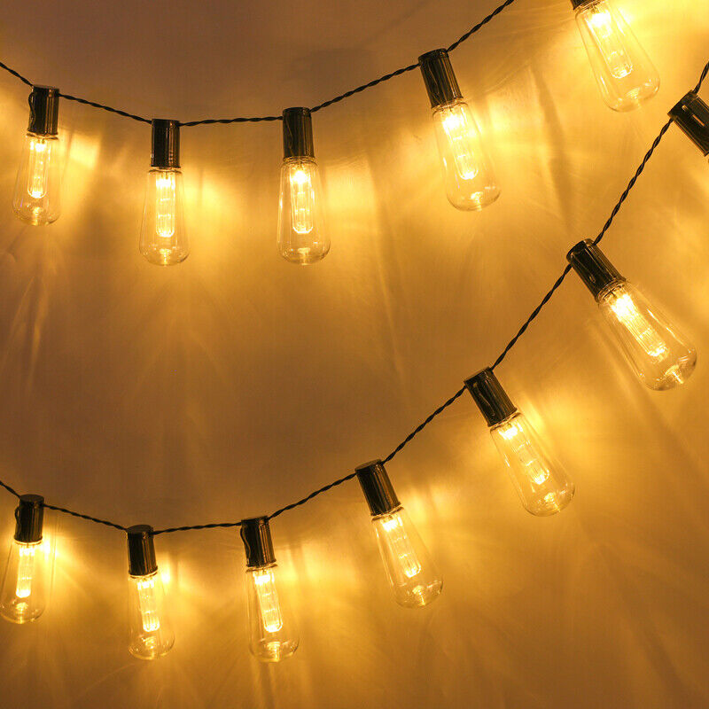 thinkstar Xmas Led Solar String Light Outdoor Christmas Fairy Light Bulb Garden Decor Lamp