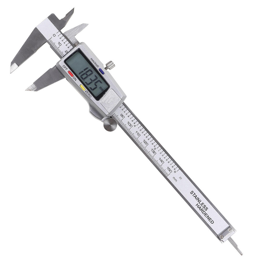 thinkstar Stainless Steel Digital Vernier Caliper 6" Measuring Tool Lcd Screen Micrometer