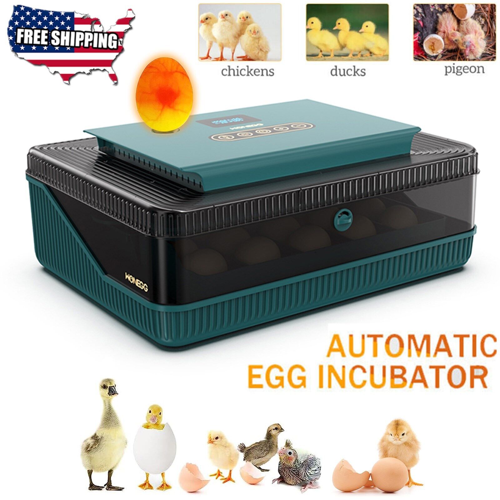 thinkstar 25 Egg Incubators For Hatching Eggs Automatic Egg Turning Led Humidity Display