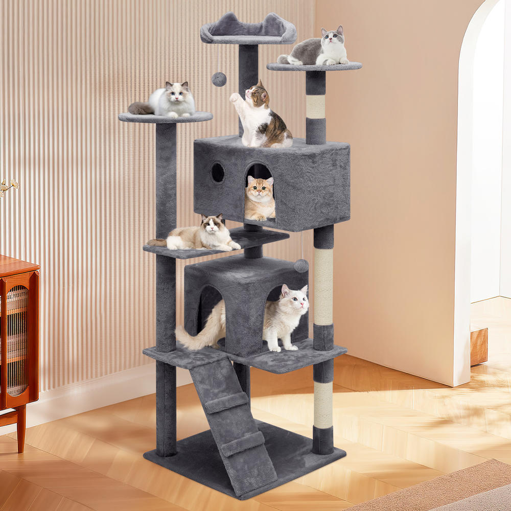 thinkstar Cat Tree Cat Tower Multi Level Large Kitten Playing Condo House Play House Rest