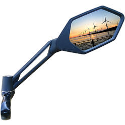 thinkstar Meachow New Scratch Resistant Glass Lens,Handlebar Bike Mirror, Adjustable Safe