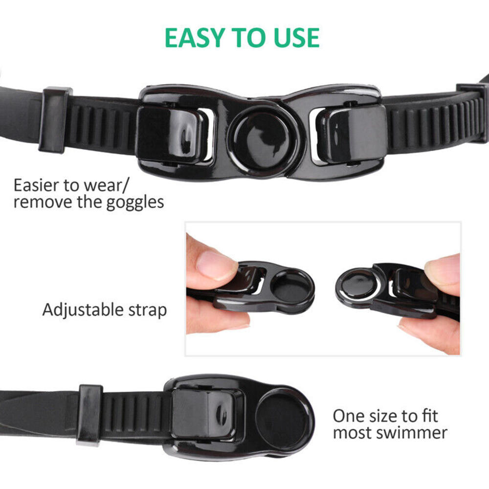 thinkstar Swimming Goggles Anti-Fog Uv Protection Swim Electric Plating Glasses Men Women