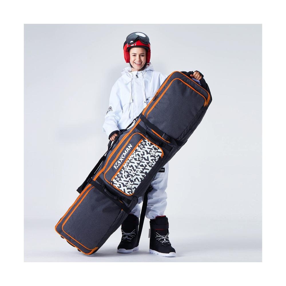 thinkstar Roller Snowboard Bag With Wheels,Adjustable Length,Extra Long/Wide/Deep...