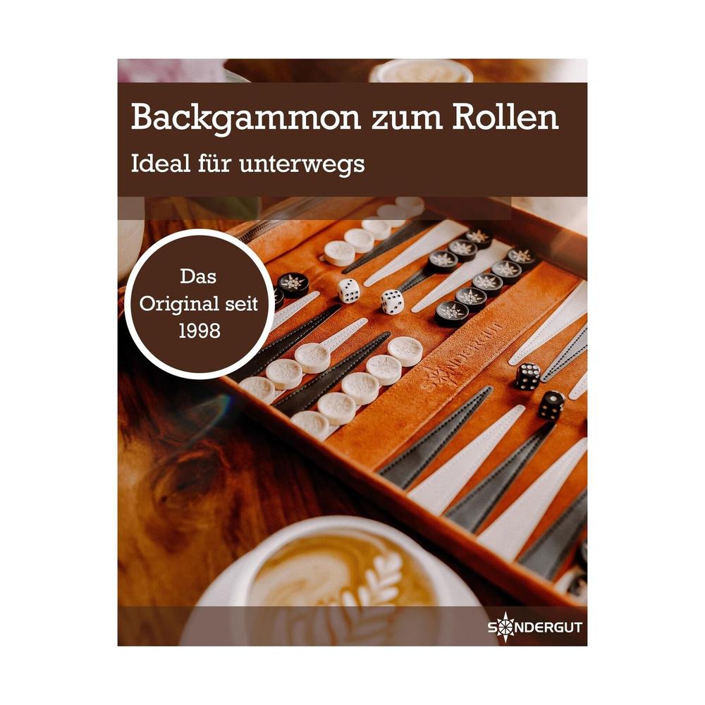 thinkstar Backgammon Deluxe - Genuine Leather Adult Children For 2 Luxury Des...
