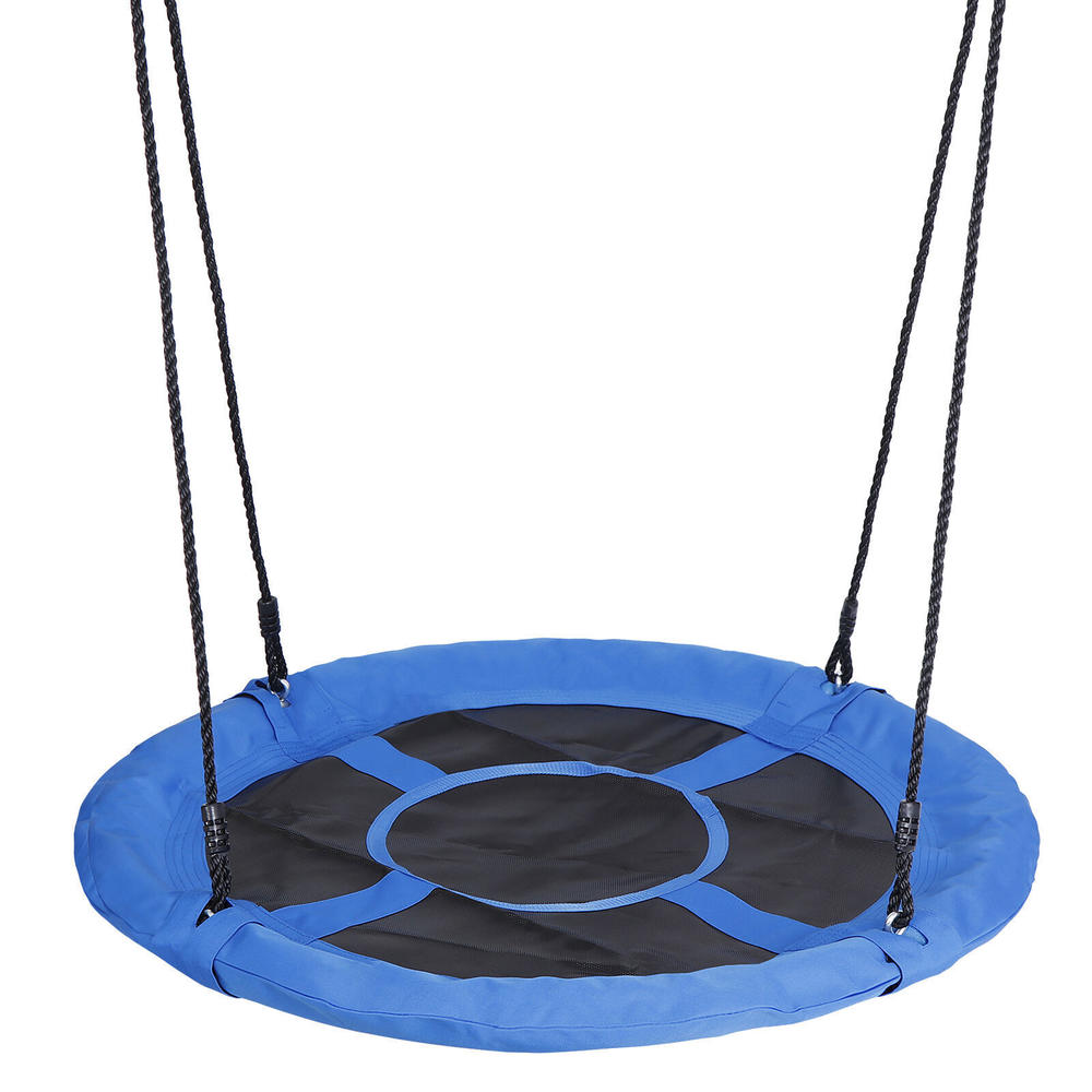 thinkstar Saucer Tree Swing Set 40" Outdoor Round Swing Sturdy Swing For Children Blue