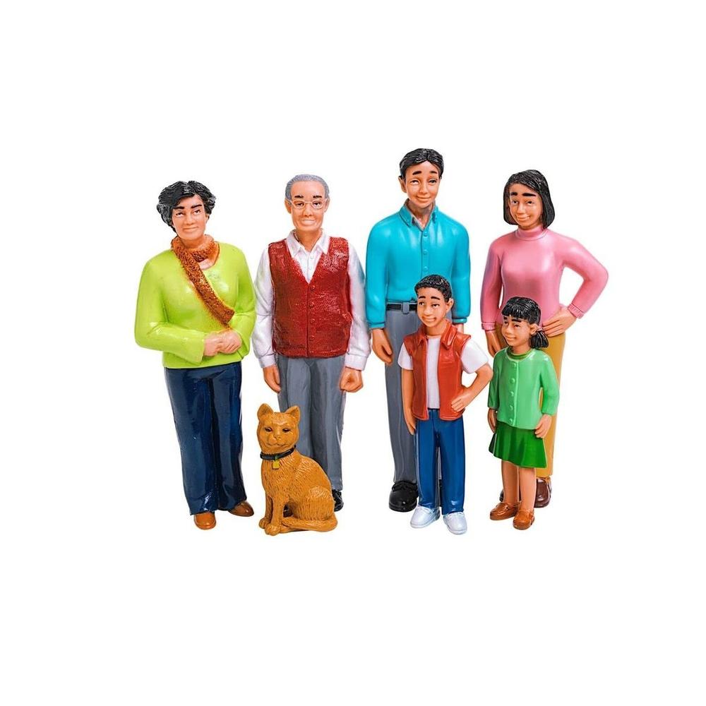 thinkstar Educational Multicultural Pretend Play Figurine Family Dolls S...
