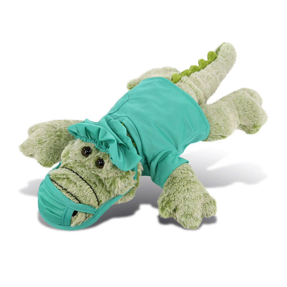 thinkstar Alligator Large Doctor Plush With Scrub Uniform And Cap - 16.5 Inches