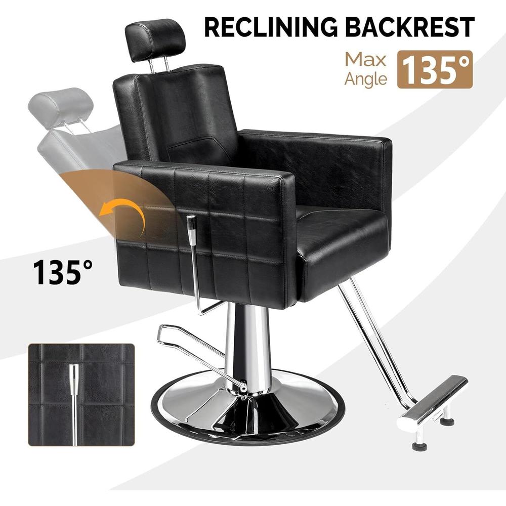 thinkstar All Purpose Salon Chair Hydraulic Recline Barber Chair Beauty Salon Equipment