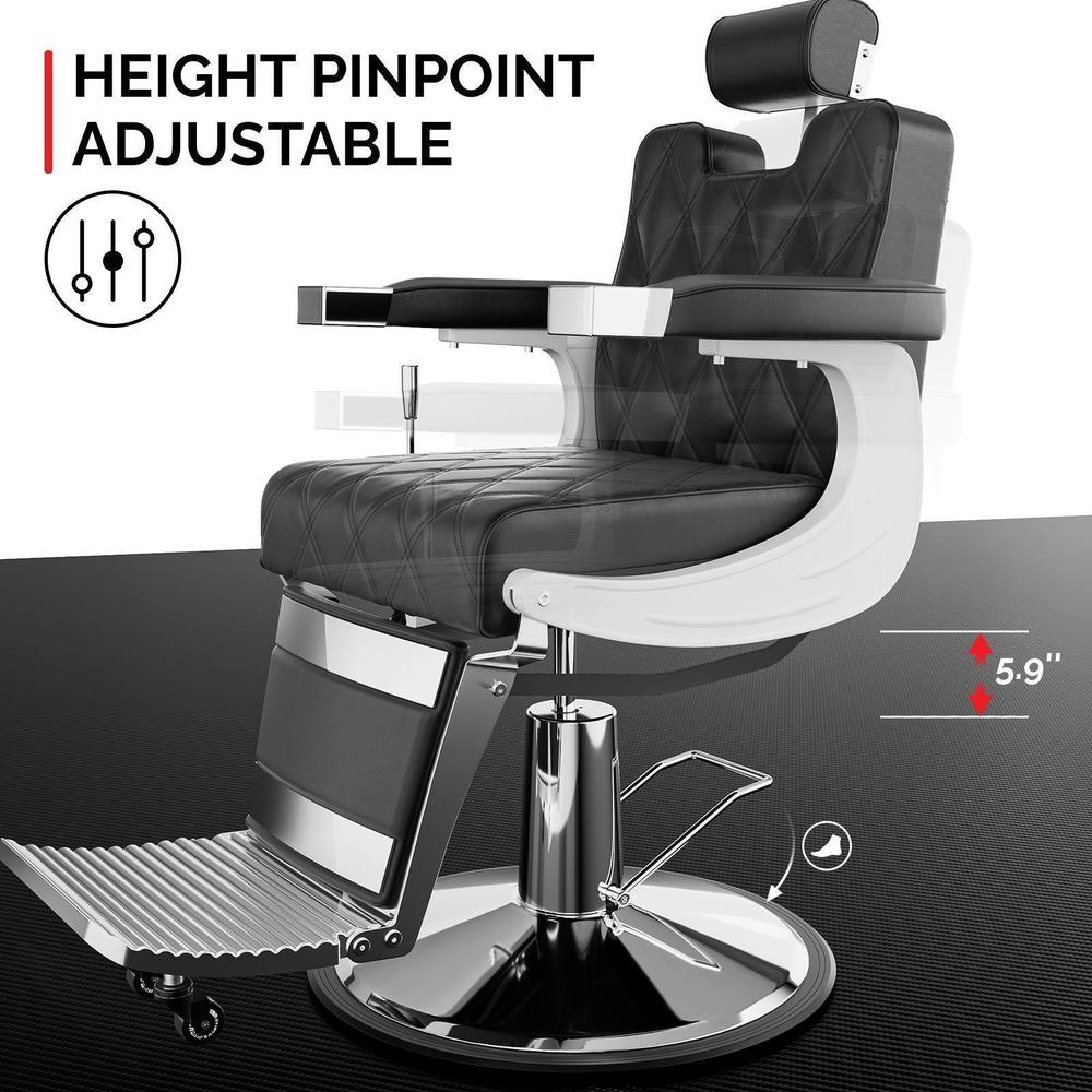 thinkstar Black All Purpose Vintage Barber Chair Heavy Duty Hydraulic Salon Beauty Styling