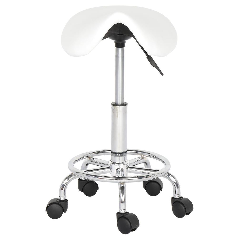 thinkstar Multi-Purpose Hydraulic Adjustable Saddle Rolling Swivel Stool Chair With Wheels
