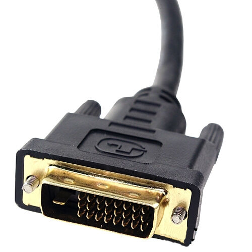 thinkstar Dvi-D Male To Dual 2 Dvi-I Female Video Y Splitter Cable Adapter