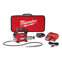 Milwaukee 2646-21CT M18 Cordless 2-Speed Grease Gun Kit with 1 Battery Soft Case