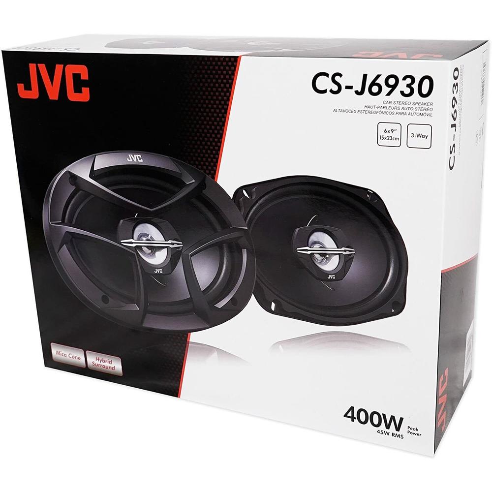 JVC Kenwood JVC CS-J6930 6x9" 400W 3-Way + JVC CS-J620 6-1/2" 300W 2-Way Car Audio Speakers